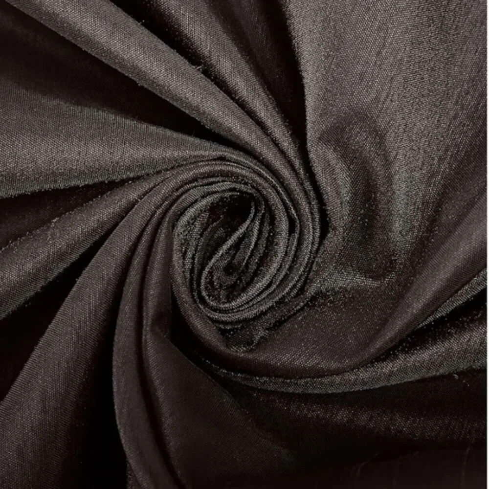 Sun Zero Faux Dupioni Silk Thermal Blackout Back Tab Curtain  50